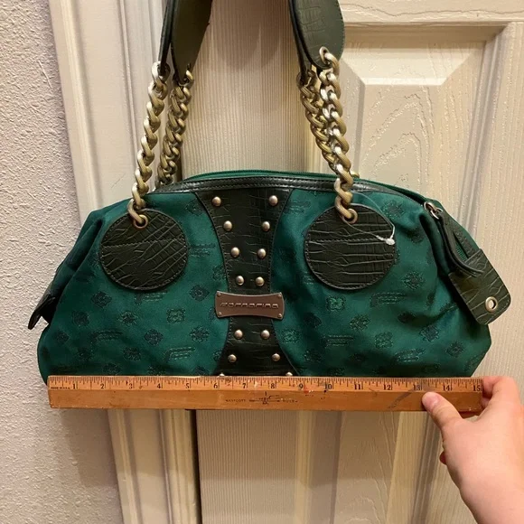 Y2K Rare Fornarina Emerald Green purse - Picture 11 of 12